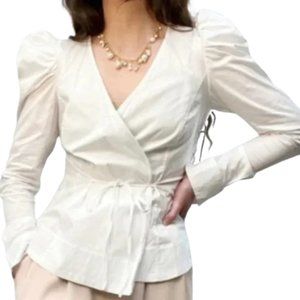 Jason Wu puff sleeve wrap blouse Size XS